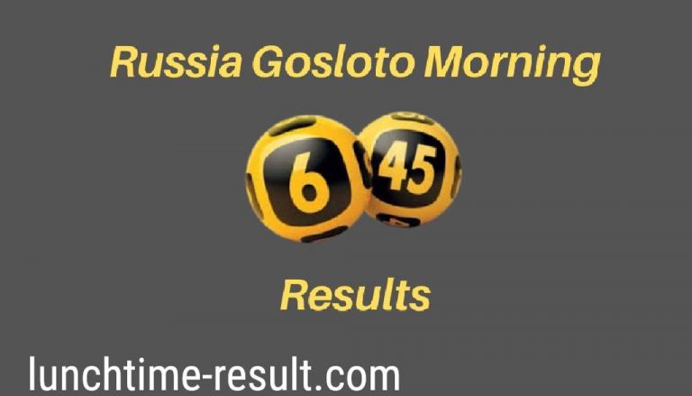 Russia Gosloto Morning Result for Monday 10 October 2022